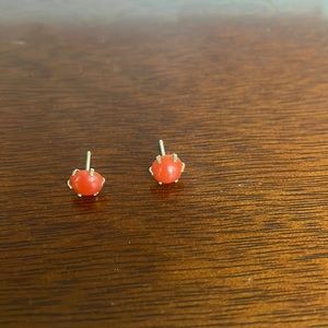 Coral post earrings